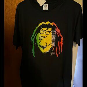 Vintage Family Guy Peter Rastafari T Shirt Medium 2009 Fox Reggae Black Delta